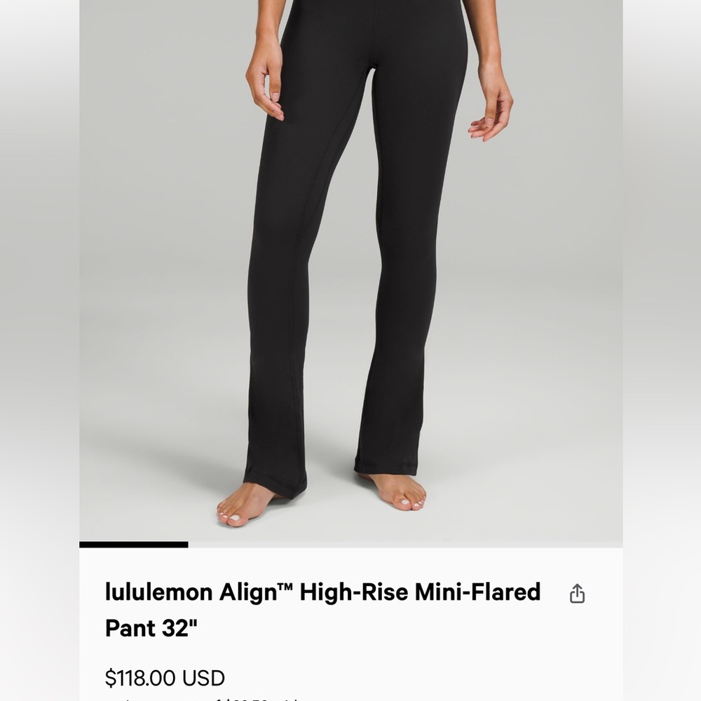 Lululemon align size 4 flare pant worn once